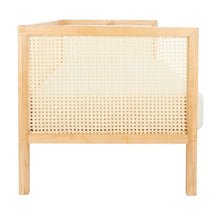 Load image into Gallery viewer, Adorn Homez Zik 2 Seater Sofa in Premium Velvet Fabric with Rattan Finish