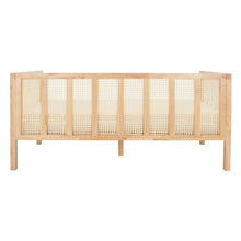 Load image into Gallery viewer, Adorn Homez Zik 2 Seater Sofa in Premium Velvet Fabric with Rattan Finish