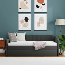 Load image into Gallery viewer, Adorn Homez Aria Trundle Daybed Without Storage in fabric