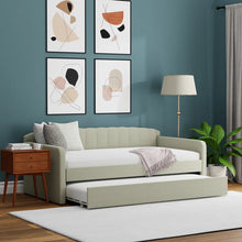 Load image into Gallery viewer, Adorn Homez Aria Trundle Daybed Without Storage in fabric