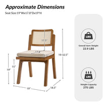 Load image into Gallery viewer, Adorn Homez Bronte Teak wood Dinning Chair with Ratan/Cane Mesh
