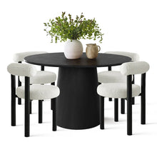 Load image into Gallery viewer, Adorn Home Tariel 4 Seater Round Solid Teak Wood Dinning Set