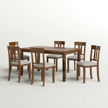 Load image into Gallery viewer, Adorn Home Boston 6 Seater Solid Teak Wood Dinning Set