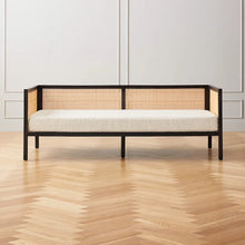 Load image into Gallery viewer, Adorn Homez Iris 3 Seater Sofa With Rattan/Cane