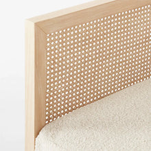 Load image into Gallery viewer, Adorn Homez Iris 3 Seater Sofa With Rattan/Cane