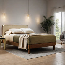 Load image into Gallery viewer, Adorn Homez Claven Solid Teak Wood Bed Without Storage