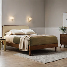 Load image into Gallery viewer, Adorn Homez Claven Solid Teak Wood Bed Without Storage