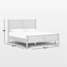 Load image into Gallery viewer, Adorn Homez Alfredo Teak Wooden Bed with Rattan/Cane Without Storage