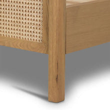 Load image into Gallery viewer, Adorn Homez Alfredo Teak Wooden Bed with Rattan/Cane Without Storage