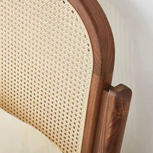 Load image into Gallery viewer, Adorn Homez Ryouta Teak Wood Bed with Rattan/Cane Without Storage