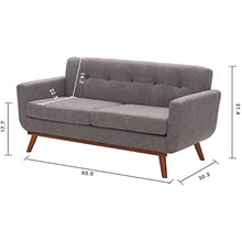 Load image into Gallery viewer, Adorn Homez Phoenix 2 Seater Sofa Solid Wood in Premium Fabric