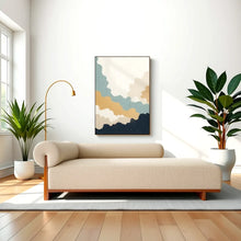 Load image into Gallery viewer, Adorn Homez Lewis Solid Teak Wood Lounger in Premium Fabric