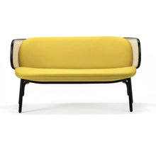 Load image into Gallery viewer, Adorn Homez Avalon Solid Wood 2 Seater Sofa in Premium Fabric With Rattan/Cane