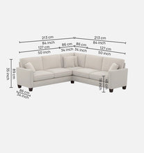 Load image into Gallery viewer, Adorn Homez Riley L Shape Corner Sofa 5 Seater in Velvet Fabric