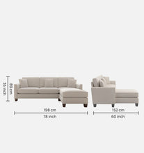 Load image into Gallery viewer, Adorn Homez Riley L Shape 5 Seater Sofa in Velvet Fabric