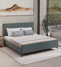 Load image into Gallery viewer, Adorn Homez Elena Velvet King Size Bed Without Storage