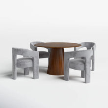 Load image into Gallery viewer, Adorn Home Corny 4 Seater Round Solid Teakwood Dinning Set