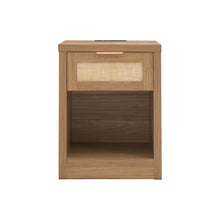 Load image into Gallery viewer, Adorn Homez Lazio Bed Side Table with Rattan/Cane
