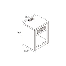 Load image into Gallery viewer, Adorn Homez Lazio Bed Side Table with Rattan/Cane