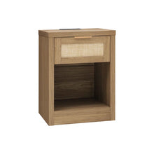 Load image into Gallery viewer, Adorn Homez Lazio Bed Side Table with Rattan/Cane