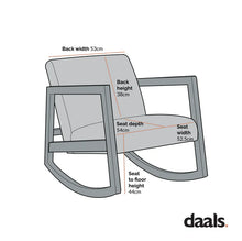 Load image into Gallery viewer, Adorn Homez Milan Wooden Rocking Chair with Rattan/cane Mesh.