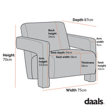 Load image into Gallery viewer, Adorn Homez Swedan Accent chair in Pure Boucle Fabric