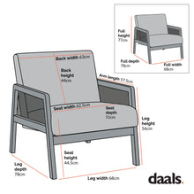 Load image into Gallery viewer, Adorn Homez Evan Teakwood Aram Chair with Rattan/cane Mesh