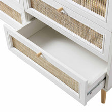 Load image into Gallery viewer, Adorn Homez Boho Rattan Mesh Chest of 6 Drawers