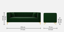 Load image into Gallery viewer, Adorn Homez Jack 3 Seater Sofa in Premium Velvet Fabric