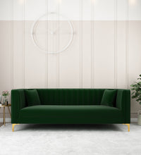 Load image into Gallery viewer, Adorn Homez Jack 3 Seater Sofa in Premium Velvet Fabric