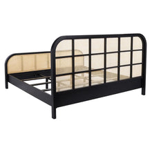Load image into Gallery viewer, Adorn Homez Enkel Queen Size Wooden Bed with Rattan/Cane Without Storage