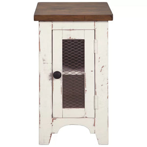 Adorn Homez Rubel wooden side table with Rustic Finish