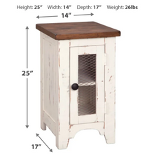 Load image into Gallery viewer, Adorn Homez Rubel wooden side table with Rustic Finish