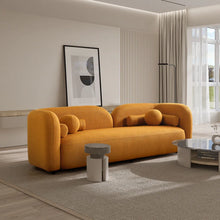 Load image into Gallery viewer, Adorn Homez Katrien 3 seater Curve Sofa in Premium Boucle Fabric