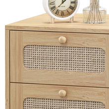 Load image into Gallery viewer, Adorn Homez Cres Wooden Bed side table With Rattan/Cane