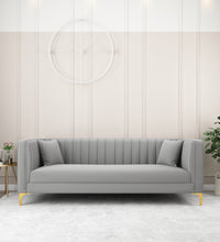 Load image into Gallery viewer, Adorn Homez Jack 3 Seater Sofa in Premium Velvet Fabric