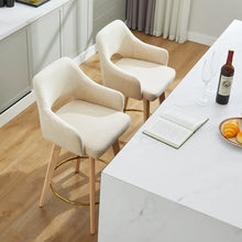 Load image into Gallery viewer, Adorn Homez Nova Solid Wood Swivel Bar Stool With Upholstery