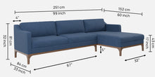 Load image into Gallery viewer, Adorn Homez Luis Premium L shape Sofa in Premium Fabric with Teakwood Base