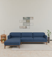 Load image into Gallery viewer, Adorn Homez Luis Premium L shape Sofa in Premium Fabric with Teakwood Base