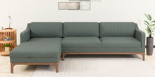 Load image into Gallery viewer, Adorn Homez Luis Premium L shape Sofa in Premium Fabric with Teakwood Base