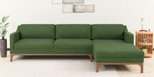 Load image into Gallery viewer, Adorn Homez Luis Premium L shape Sofa in Premium Fabric with Teakwood Base