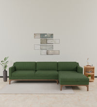 Load image into Gallery viewer, Adorn Homez Luis Premium L shape Sofa in Premium Fabric with Teakwood Base