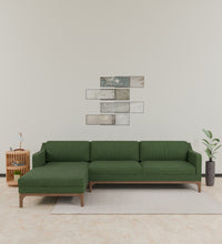 Load image into Gallery viewer, Adorn Homez Luis Premium L shape Sofa in Premium Fabric with Teakwood Base