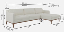 Load image into Gallery viewer, Adorn Homez Luis Premium L shape Sofa in Premium Fabric with Teakwood Base