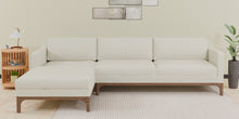 Load image into Gallery viewer, Adorn Homez Luis Premium L shape Sofa in Premium Fabric with Teakwood Base
