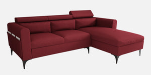 Adorn Homez - Gemini Fabric 4 Seater  Sectional Sofa L shape with Adjustable Headrest.