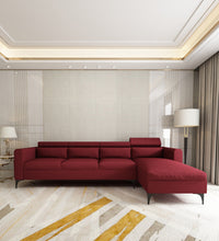 Load image into Gallery viewer, Adorn Homez - Gemini 5 Seater Sectional Sofa In Premium Molfino Fabric with Adjustable Headrest