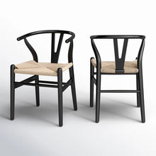 Load image into Gallery viewer, Adorn Homez Peony Teak wood Dinning Chair With Rope Seating