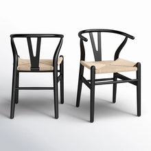 Load image into Gallery viewer, Adorn Homez Peony Teak wood Dinning Chair With Rope Seating