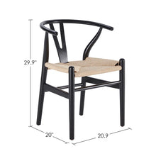 Load image into Gallery viewer, Adorn Homez Peony Teak wood Dinning Chair With Rope Seating